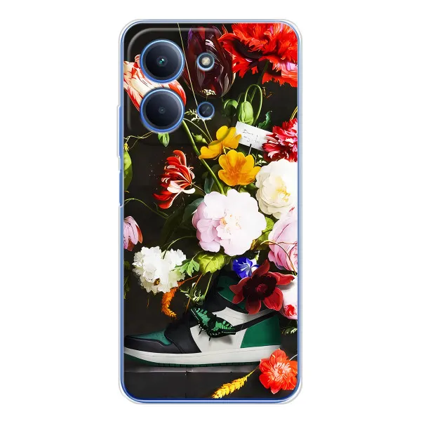 Чехол с принтом «Nike цветы» для Xiaomi Redmi 15C
