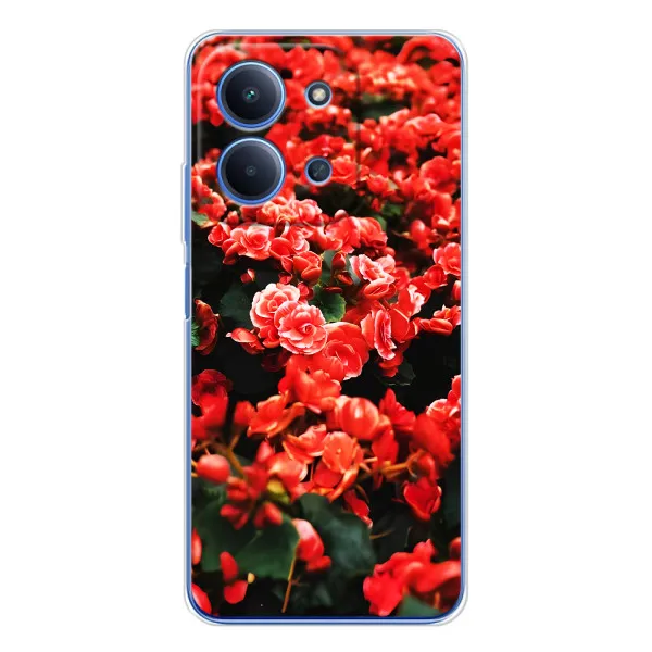 Чохол з принтом «Квіти червоні» для Xiaomi Redmi 15C