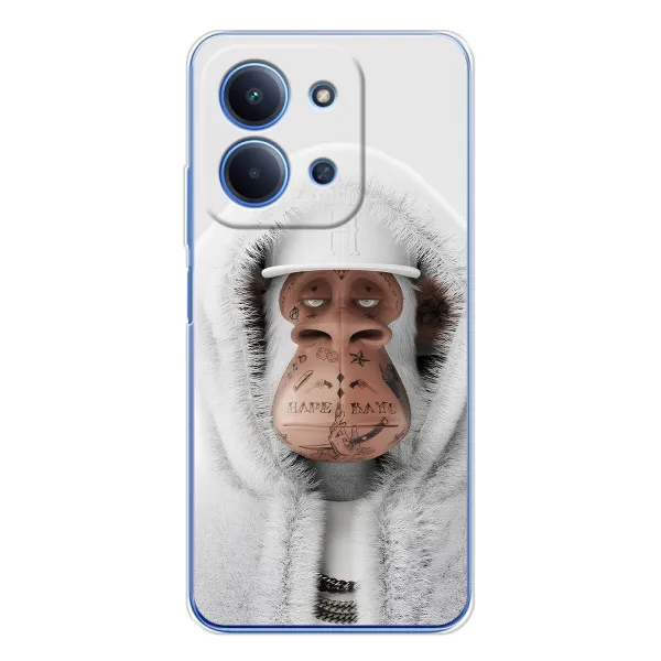 Чехол с принтом «обезьяна NFT в тату» для Xiaomi Redmi 15C