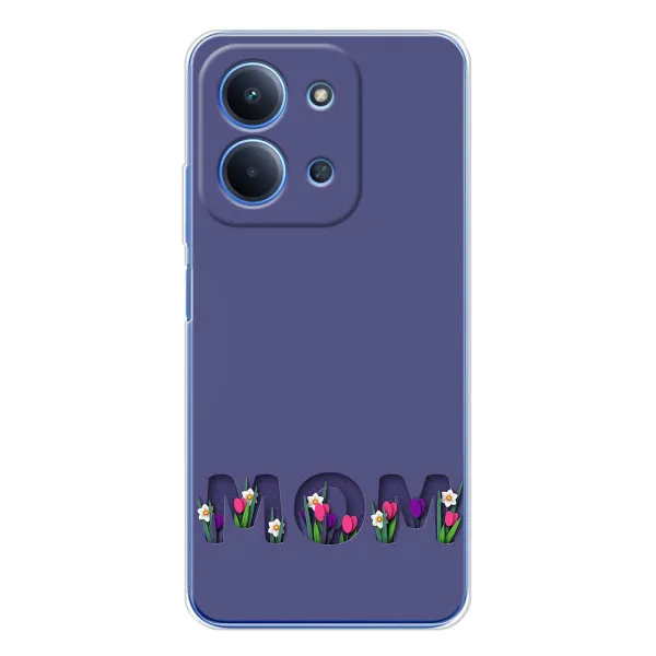 Чехол с принтом «Мама в цветах» для Xiaomi Redmi 15C