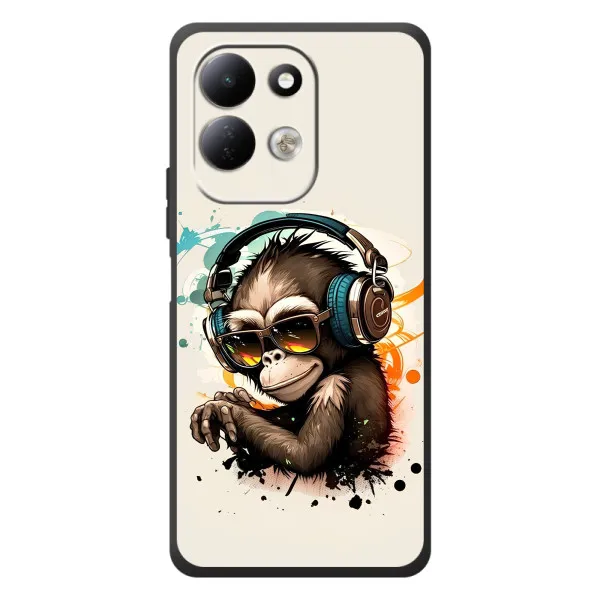 Чехол с принтом «Макака в наушниках» для Xiaomi Redmi 17