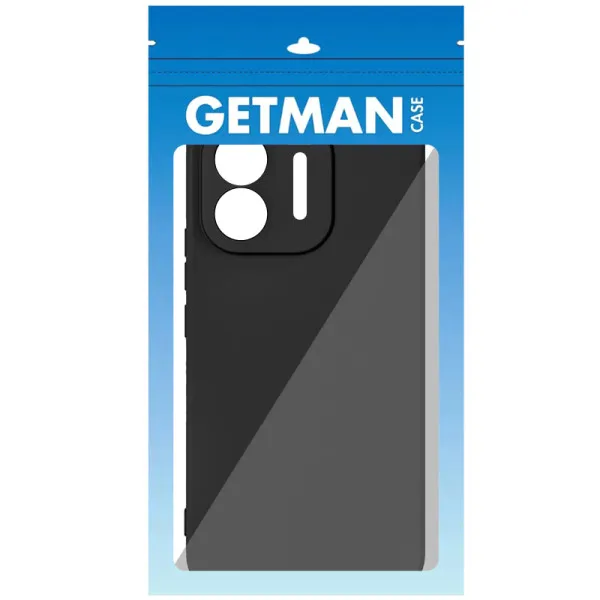 Чехол TPU GETMAN Liquid Silk Full Camera для Xiaomi Redmi 17C / 14C / Poco C75 — Черный — фото 2