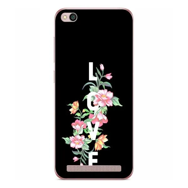 Чехол с принтом «Цветы LOVE» для Xiaomi Redmi 5A