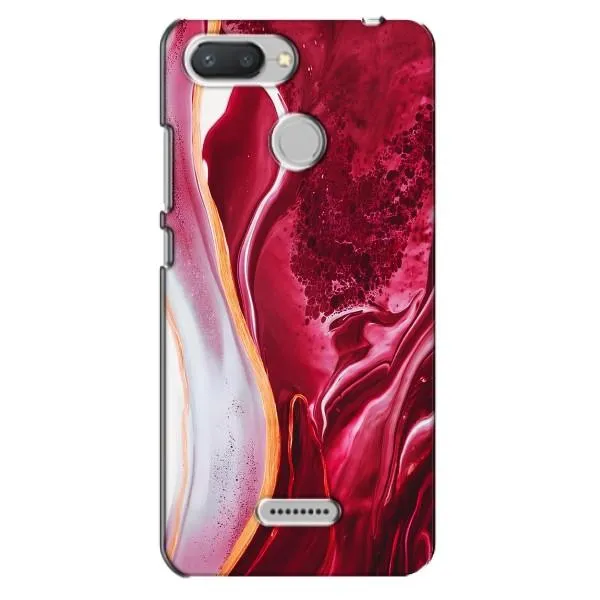 Чохол з принтом «Мрамор червоний» для Xiaomi Redmi 6