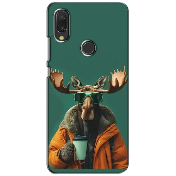 Чехол с принтом «Лось с кофе» для Xiaomi Redmi 7