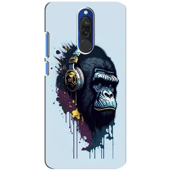 Чехол с принтом «Горилла в наушниках» для Xiaomi Redmi 8 Чехол с принтом «Горилла в наушниках» для Xiaomi Redmi 8