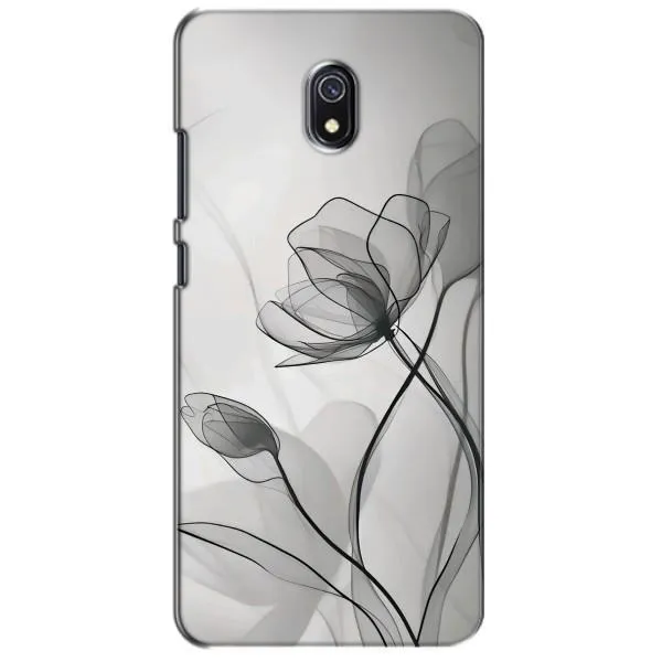 Чехол с принтом «Черные цветы» для Xiaomi Redmi 8A