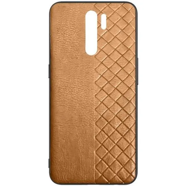 Чохол WeaveSide (PU) зі шкірозамінника для Xiaomi Redmi 9 — Коричневий Чохол WeaveSide (PU) зі шкірозамінника для Xiaomi Redmi 9 — Коричневий