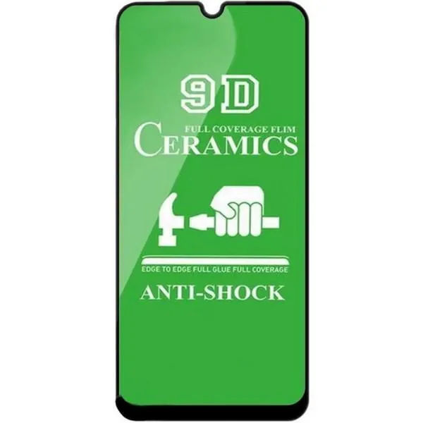 Захисна плівка Ceramics 9D (без упак.) для Xiaomi Redmi 9 / 9A / 9C — Чорний