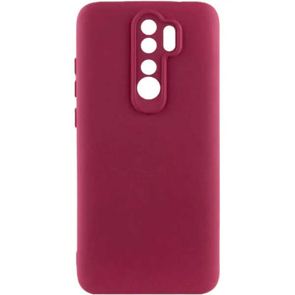 Чехол TPU GETMAN Liquid Silk Full Camera для Xiaomi Redmi 9 — Бордовый — фото 1