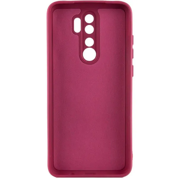 Чехол TPU GETMAN Liquid Silk Full Camera для Xiaomi Redmi 9 — Бордовый — фото 2