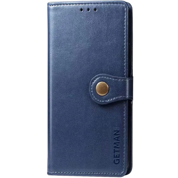 Кожаный чехол-книжка GETMAN Gallant (PU) для Xiaomi Redmi 9 — Синий — фото 1