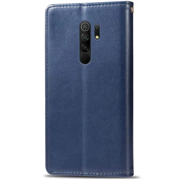 Кожаный чехол-книжка GETMAN Gallant (PU) для Xiaomi Redmi 9 — Синий — фото 4