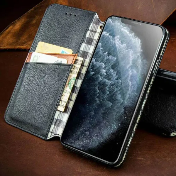 Кожаный чехол-книжка GETMAN Cubic (PU) для Xiaomi Redmi 9 — Черный — фото 2
