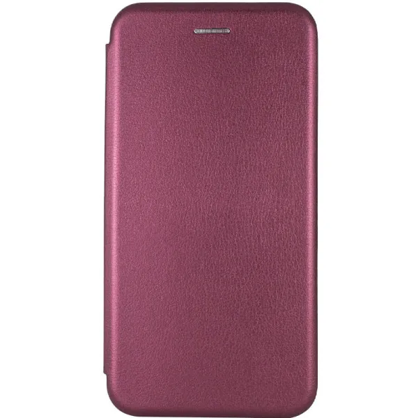 Кожаный чехол-книжка Classy для Xiaomi Redmi 9 — Бордовый — фото 1
