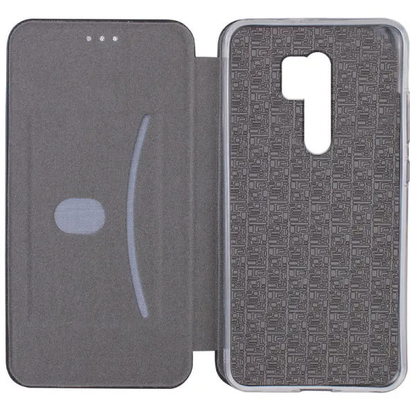 Кожаный чехол-книжка Classy для Xiaomi Redmi 9 — Темно-синий — фото 3