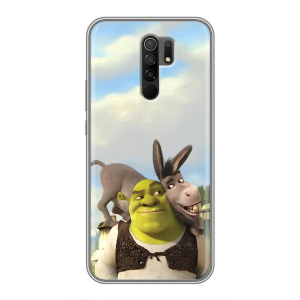 Чехол с принтом «Шрек и Осел» для Xiaomi Redmi 9