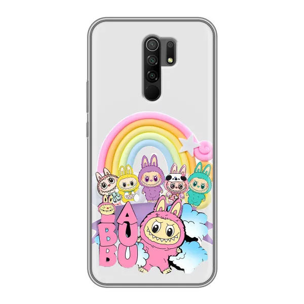 Чехол с принтом «Фон Лабубу» для Xiaomi Redmi 9