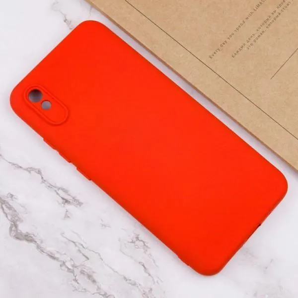 Чехол TPU GETMAN Liquid Silk Full Camera для Xiaomi Redmi 9A — Красный — фото 3