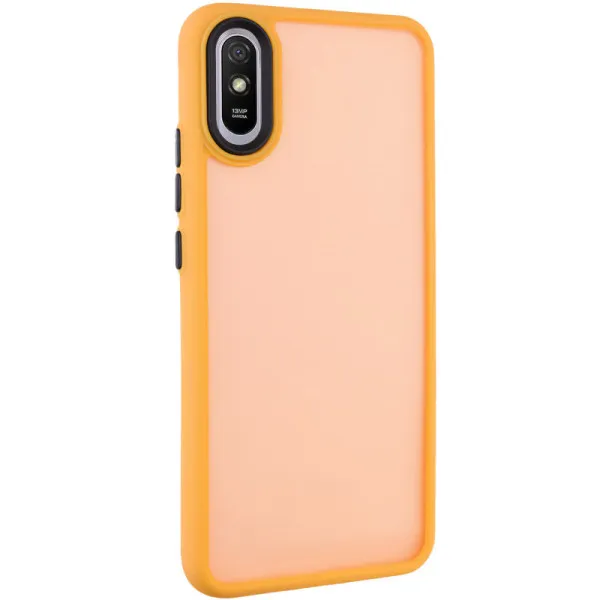 Чохол TPU+PC Lyon Frosted для Xiaomi Redmi 9A — Помаранчевий — фото 1 Чохол TPU+PC Lyon Frosted для Xiaomi Redmi 9A — Помаранчевий — фото 1