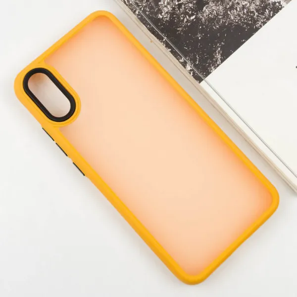 Чохол TPU+PC Lyon Frosted для Xiaomi Redmi 9A — Помаранчевий — фото 2 Чохол TPU+PC Lyon Frosted для Xiaomi Redmi 9A — Помаранчевий — фото 2