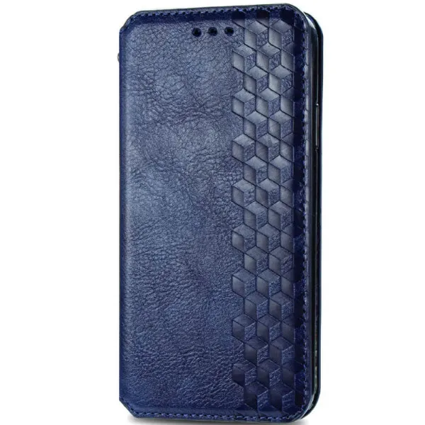 Кожаный чехол-книжка GETMAN Cubic (PU) для Xiaomi Redmi 9A — Синий — фото 1 Кожаный чехол-книжка GETMAN Cubic (PU) для Xiaomi Redmi 9A — Синий — фото 1