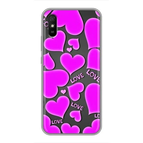 Чехол с принтом «Pink hearts» для Xiaomi Redmi 9A