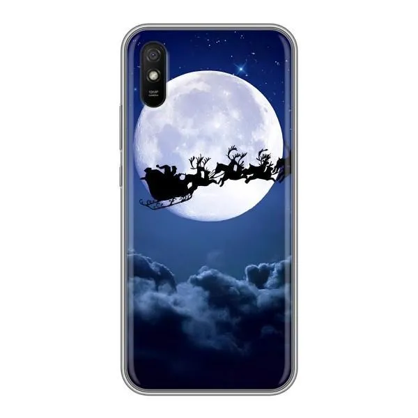 Чехол с принтом «Санта - луна» для Xiaomi Redmi 9A Чехол с принтом «Санта - луна» для Xiaomi Redmi 9A