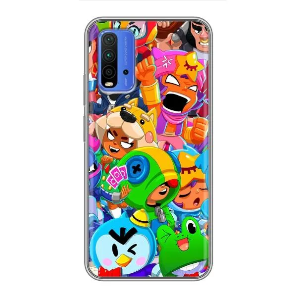 Чехол с принтом «Герои Бравл Старс» для Xiaomi Redmi 9T