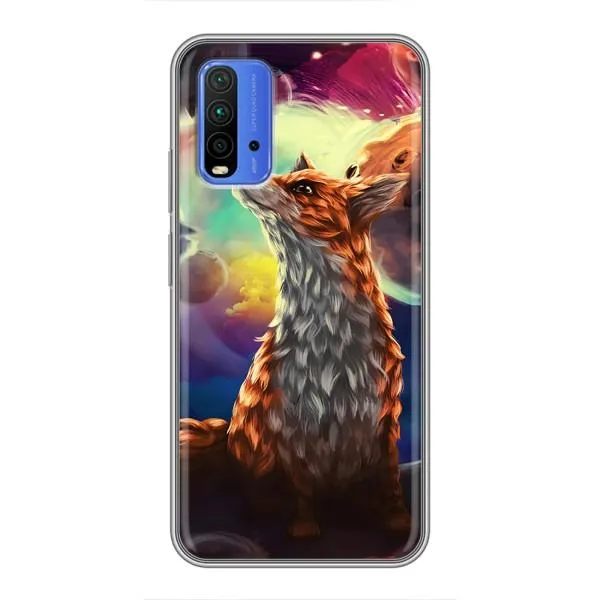Чехол с принтом «Лисица в космосе» для Xiaomi Redmi 9T