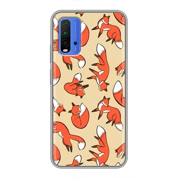 Чехол с принтом «Лисички» для Xiaomi Redmi 9T