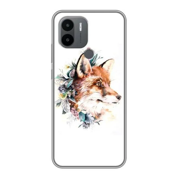 Чехол с принтом «Лисичка в цветочках» для Xiaomi Redmi A1 Plus