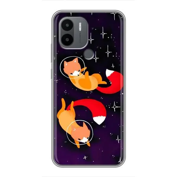 Чехол с принтом «Лисички космонавты» для Xiaomi Redmi A1 Plus