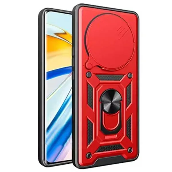 Ударопрочный чехол Camshield Serge Ring для Xiaomi Redmi A3 / A3x — Красный — фото 2 Ударопрочный чехол Camshield Serge Ring для Xiaomi Redmi A3 / A3x — Красный — фото 2
