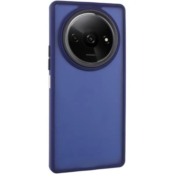 Чехол TPU+PC Lyon Frosted для Xiaomi Redmi A3 — Темно-синий — фото 1