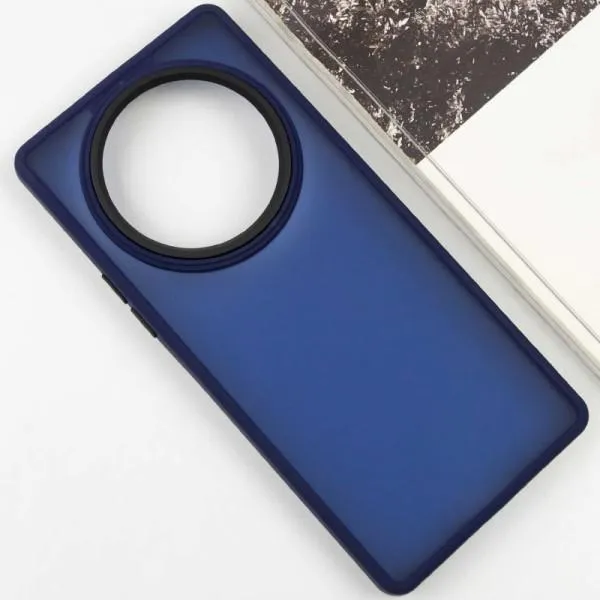 Чехол TPU+PC Lyon Frosted для Xiaomi Redmi A3 — Темно-синий — фото 2