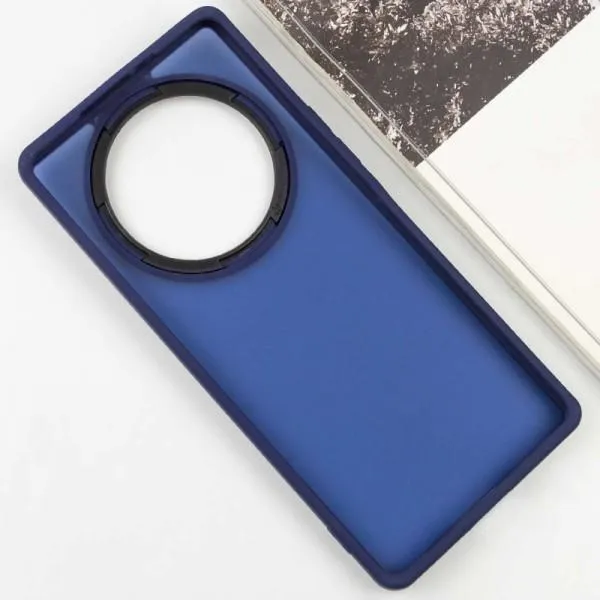 Чехол TPU+PC Lyon Frosted для Xiaomi Redmi A3 — Темно-синий — фото 3