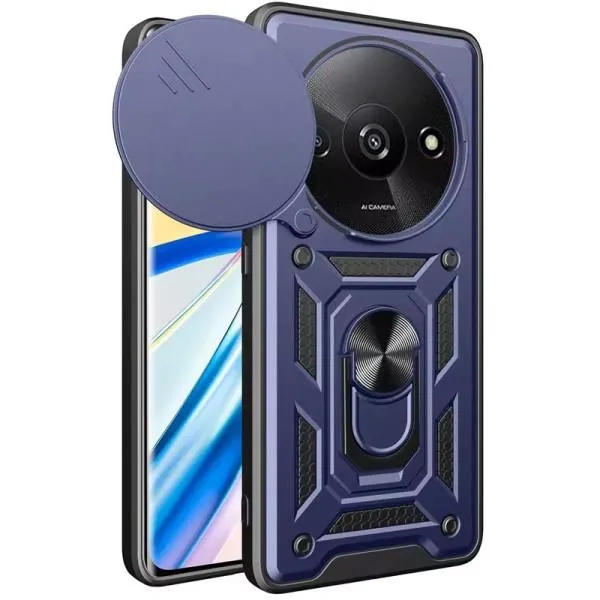 Ударостійкий чохол Camshield Serge Ring для Xiaomi Redmi A3 / A3x — Синій — фото 4 Ударостійкий чохол Camshield Serge Ring для Xiaomi Redmi A3 / A3x — Синій — фото 4
