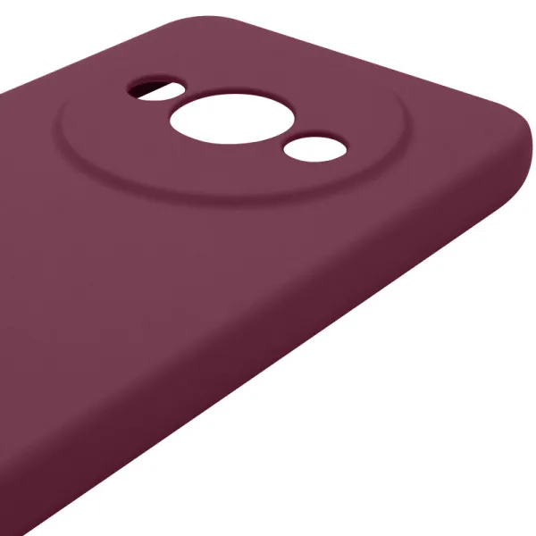 Чехол Silicone Cover Lakshmi Full Camera (AAA) для Xiaomi Redmi A3 — Бордовый — фото 2