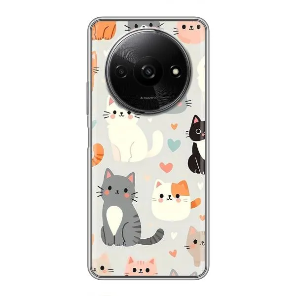 Чехол с принтом «Коллаж котов» для Xiaomi Redmi A3 Чехол с принтом «Коллаж котов» для Xiaomi Redmi A3