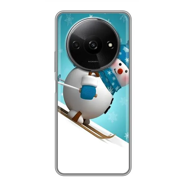 Чехол с принтом «Снеговик на лыжах» для Xiaomi Redmi A3 Чехол с принтом «Снеговик на лыжах» для Xiaomi Redmi A3