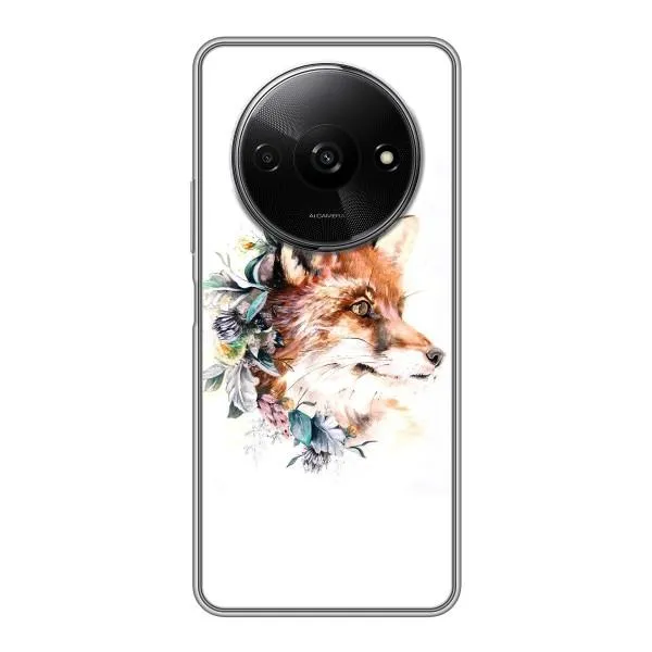 Чехол с принтом «Лисичка в цветочках» для Xiaomi Redmi A3x