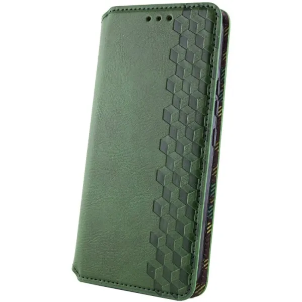 Шкіряний чохол-книжка GETMAN Cubic (PU) для Xiaomi Redmi A5 / Poco C71 — Зелений — фото 2