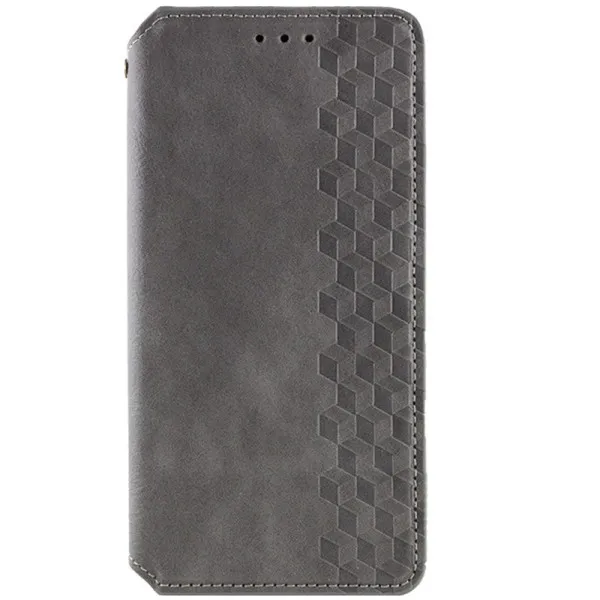 Шкіряний чохол-книжка GETMAN Cubic (PU) для Xiaomi Redmi A5 / Poco C71 — Сірий — фото 1