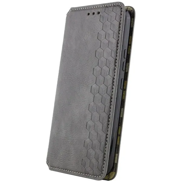 Шкіряний чохол-книжка GETMAN Cubic (PU) для Xiaomi Redmi A5 / Poco C71 — Сірий — фото 2