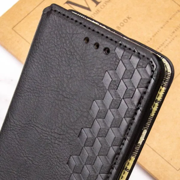 Шкіряний чохол-книжка GETMAN Cubic (PU) для Xiaomi Redmi A5 / Poco C71 — Чорний — фото 4