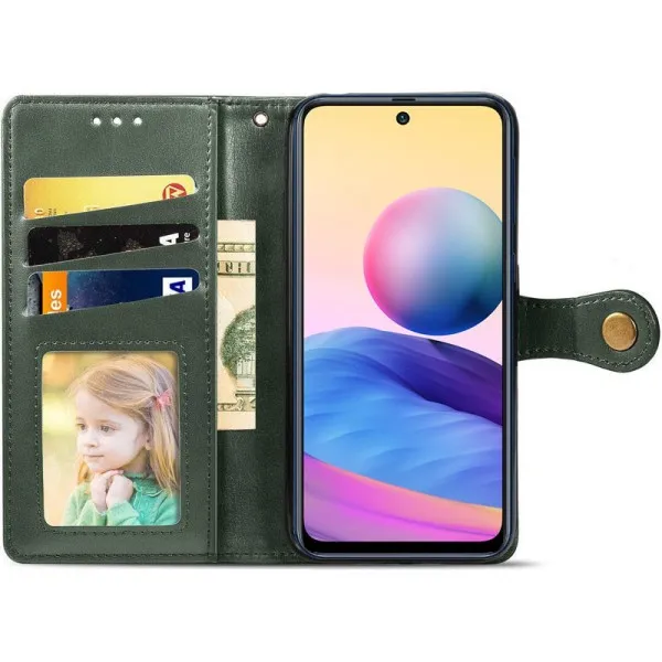 Шкіряний чохол-книжка GETMAN Gallant (PU) для Xiaomi Redmi A5 / Poco C71 — Зелений — фото 5