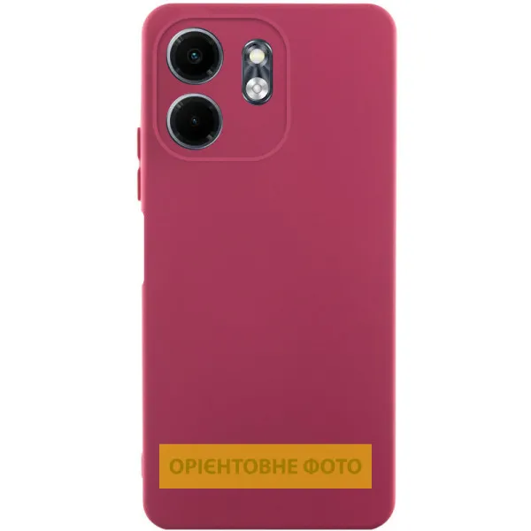 Чохол TPU GETMAN Liquid Silk Full Camera для Xiaomi Redmi A5 / Poco C71 — Бордовий