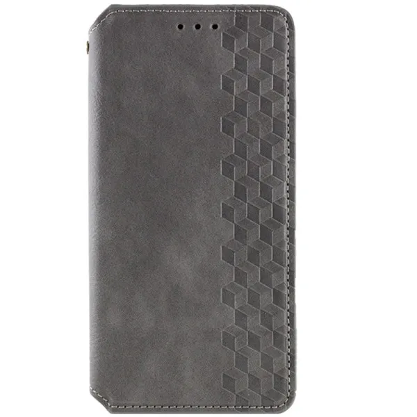 Кожаный чехол-книжка GETMAN Cubic (PU) для Xiaomi Redmi A7 Pro 4G / Poco C81 — Серый — фото 1