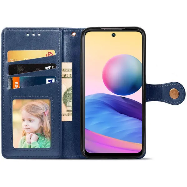 Кожаный чехол-книжка GETMAN Gallant (PU) для Xiaomi Redmi A7 Pro 4G / Poco C81 — Синий — фото 5
